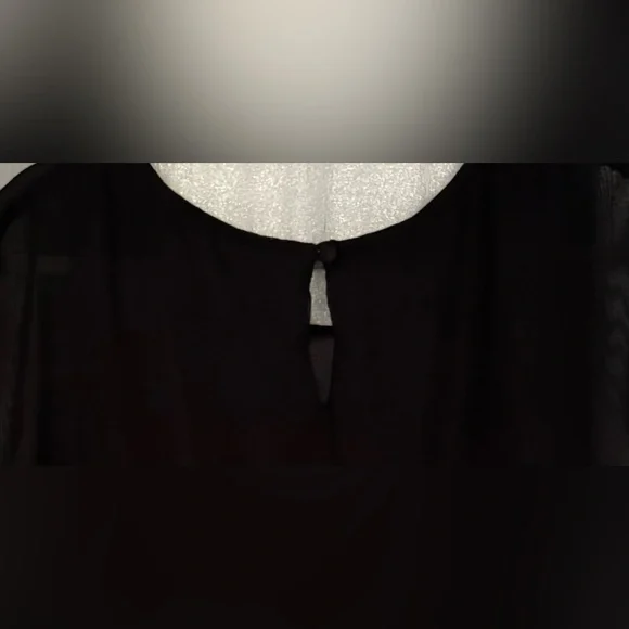 Bobeau Black Sheer Women's Blouse Size S Elegant Feminine - Picture 8 of 12